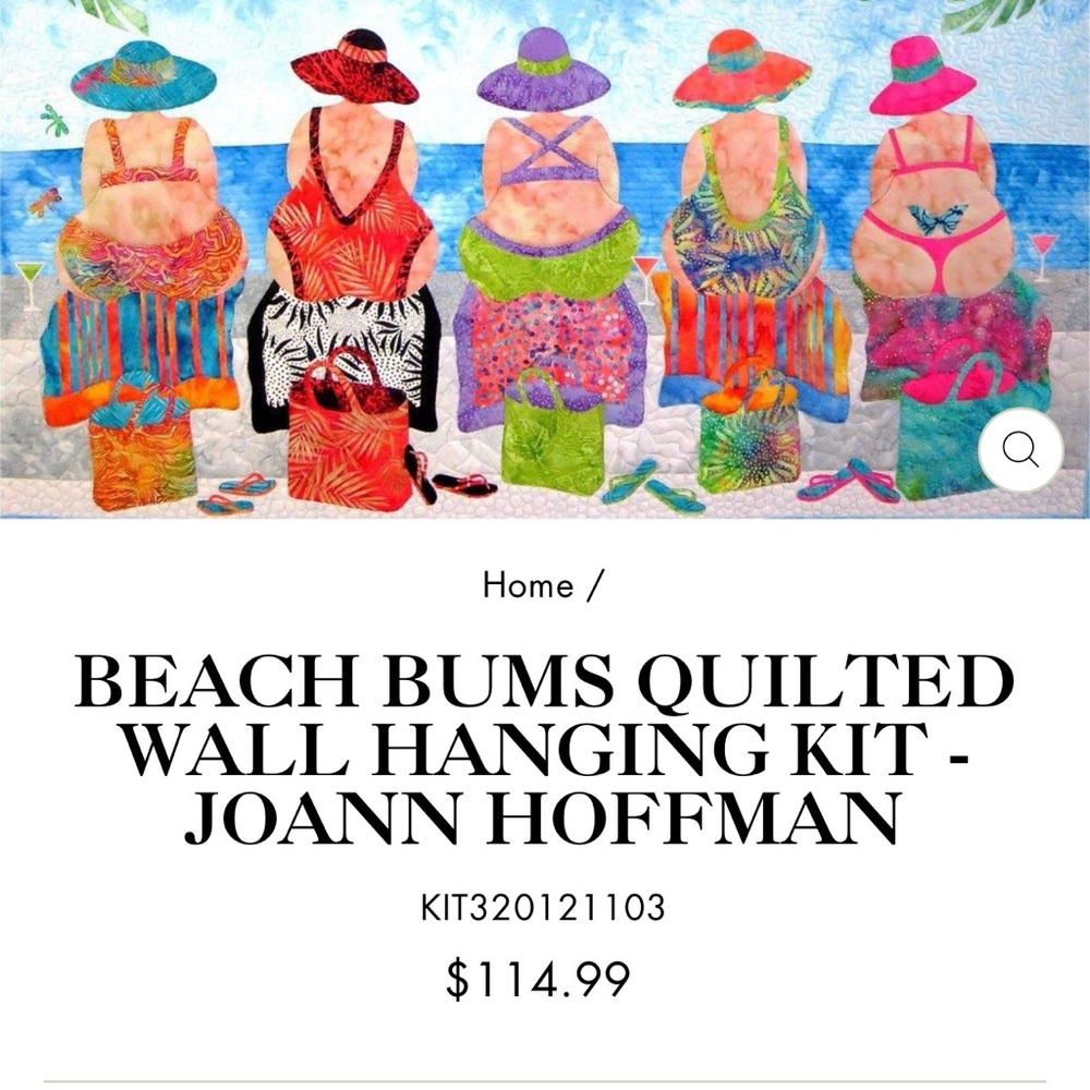 Quilt kit or wall hanging kit. Beach Bums by Joann Hoffman. NWT